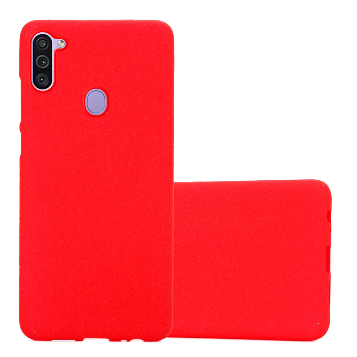 CADORABO TPU Frosted / ROT FROST Galaxy M11, Schutzhülle, Backcover, Samsung, A11