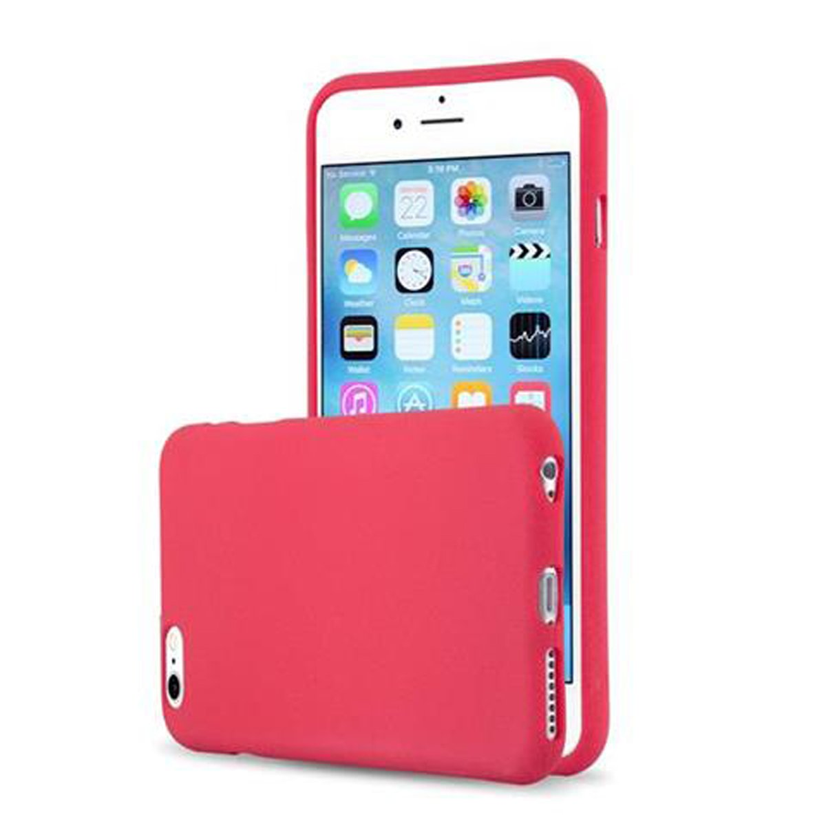 CADORABO TPU Frosted ROT 6S PLUS, / Schutzhülle, Apple, PLUS 6 FROST Backcover, iPhone