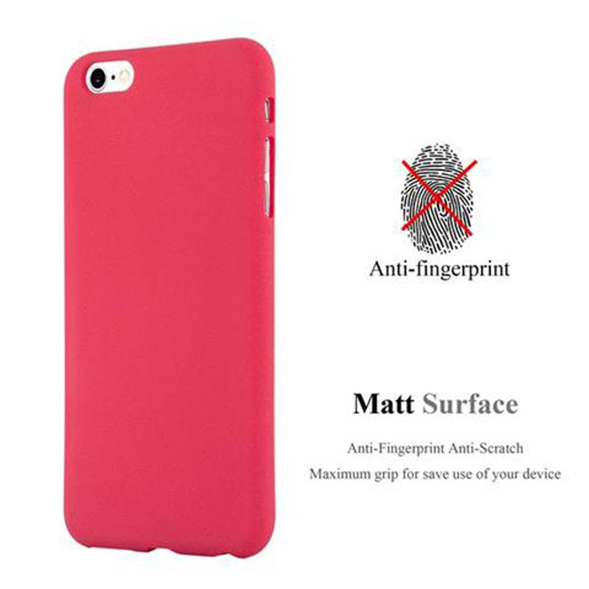 ROT iPhone Apple, 6 Schutzhülle, FROST / Backcover, PLUS 6S PLUS, TPU CADORABO Frosted