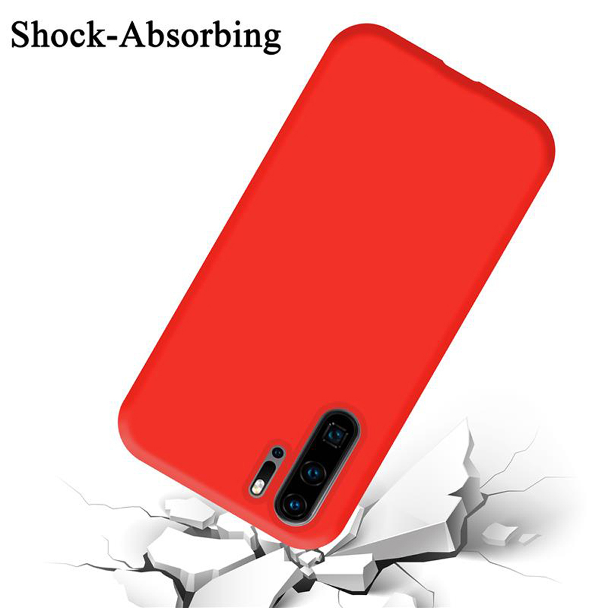 LIQUID Style, Hülle im P30 Backcover, PRO, ROT Huawei, Silicone Liquid Case CADORABO