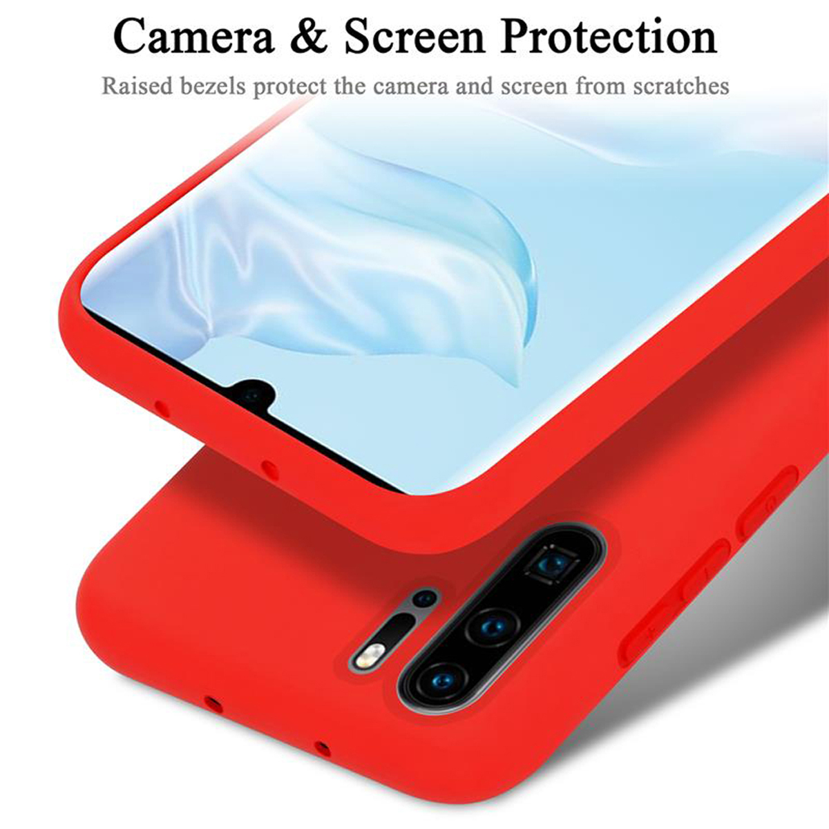 LIQUID Style, Hülle im P30 Backcover, PRO, ROT Huawei, Silicone Liquid Case CADORABO