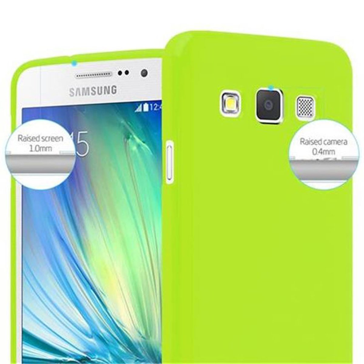 Backcover, Handyhülle, Jelly Galaxy A3 TPU JELLY Samsung, GRÜN CADORABO 2015,