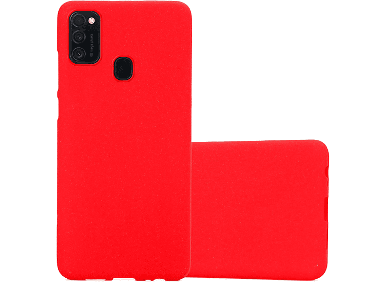 CADORABO TPU Frosted FROST M21 Samsung, M30s, ROT Schutzhülle, / Galaxy Backcover