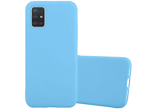 carcasa de móvil  - Funda flexible para móvil - Carcasa de TPU Silicona ultrafina CADORABO, Samsung, Galaxy A52 5G, candy azul