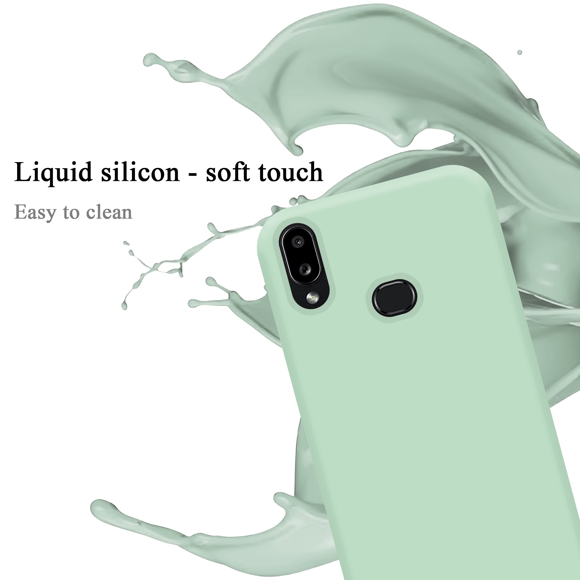 Hülle HELL GRÜN Liquid Backcover, CADORABO im M01s, / Style, Samsung, A10s Galaxy Silicone Case LIQUID