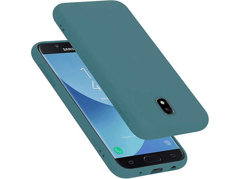 CADORABO Hülle im Liquid Silicone Case Style, Backcover, Samsung, Galaxy J5 2017, LIQUID GRÜN