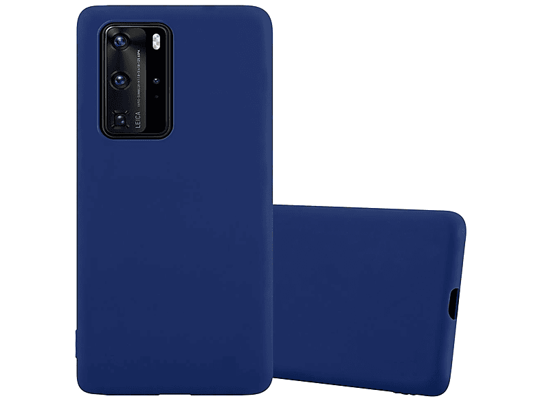 P40 Candy Style, PRO+, PRO CANDY CADORABO TPU im BLAU DUNKEL Backcover, P40 Huawei, Hülle /