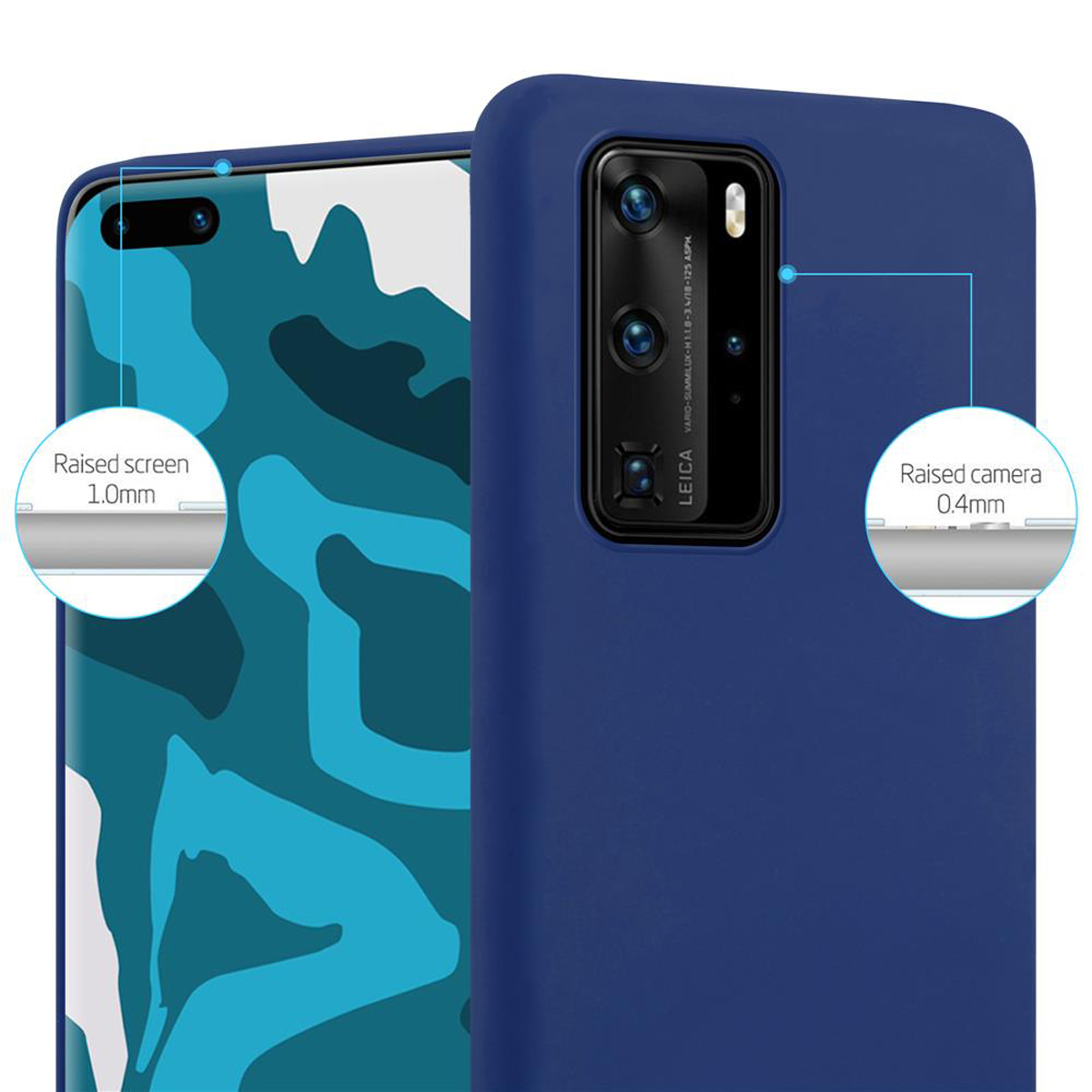 CANDY PRO+, Backcover, Huawei, P40 BLAU / P40 Style, Hülle im DUNKEL TPU Candy PRO CADORABO