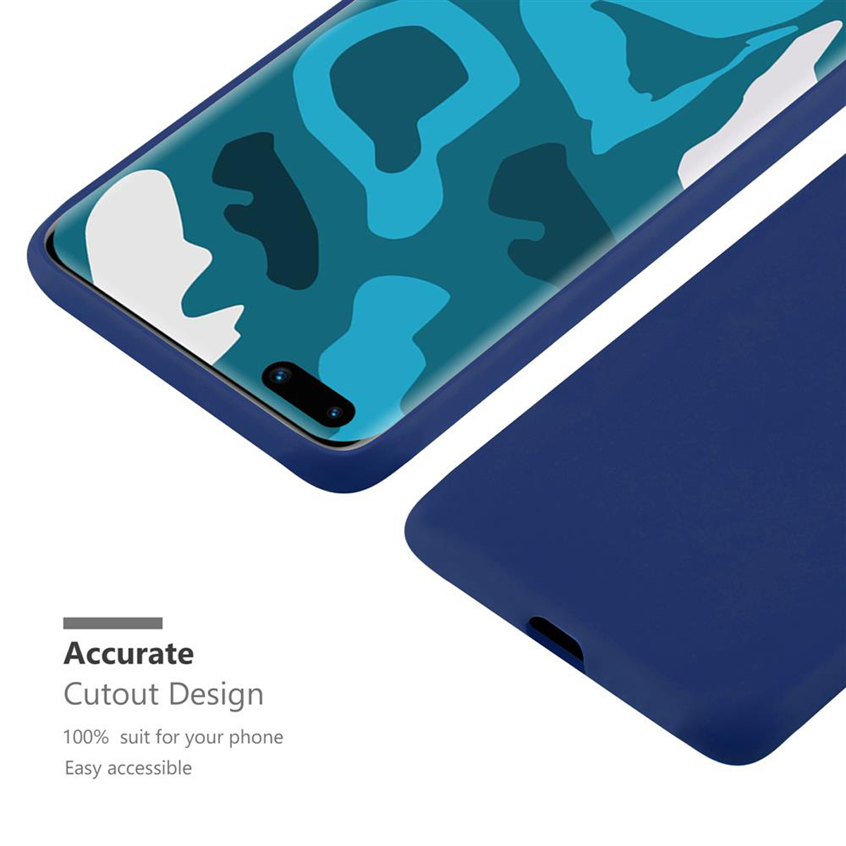 Style, P40 / CANDY P40 im Backcover, Candy PRO+, CADORABO TPU Huawei, PRO Hülle DUNKEL BLAU