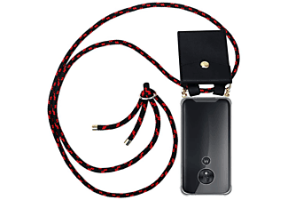 carcasa de móvil  - Funda flexible para móvil - Carcasa de TPU Silicona ultrafina CADORABO, Motorola, MOTO G7 PLAY, negro rojo