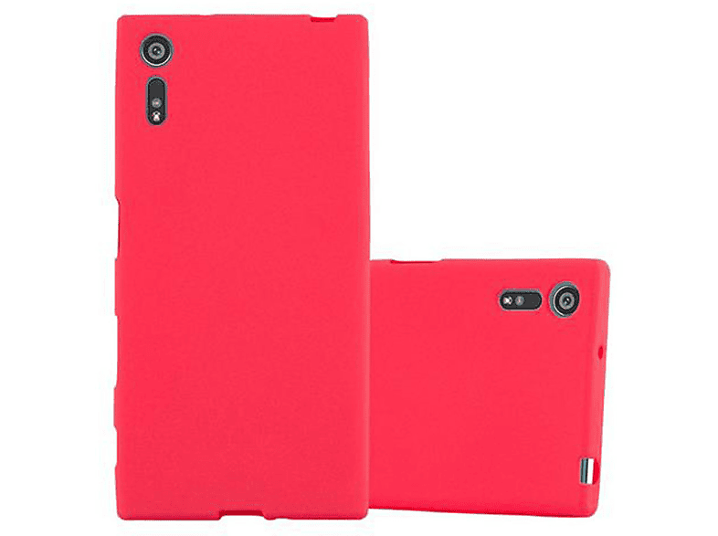 CADORABO TPU Frosted Backcover, ROT Sony, FROST XZs, XZ Schutzhülle, Xperia 
