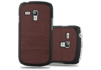 carcasa de móvil Funda rígida para móvil de plástico duro – Carcasa Hard Cover protección;CADORABO, Samsung, Galaxy S3 MINI, woody café