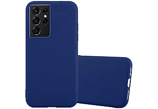 carcasa de móvil  - Funda flexible para móvil - Carcasa de TPU Silicona ultrafina CADORABO, Samsung, Galaxy S21 Ultra, candy azul oscuro