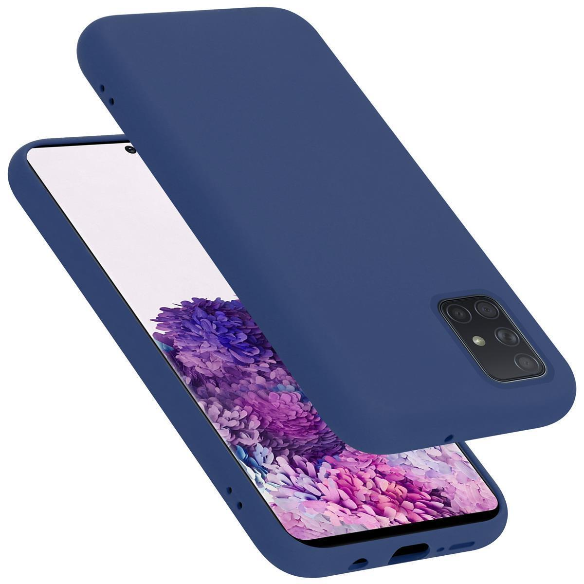 Case Style, BLAU Galaxy Samsung, LIQUID im CADORABO A51 5G, Backcover, Liquid Silicone Hülle