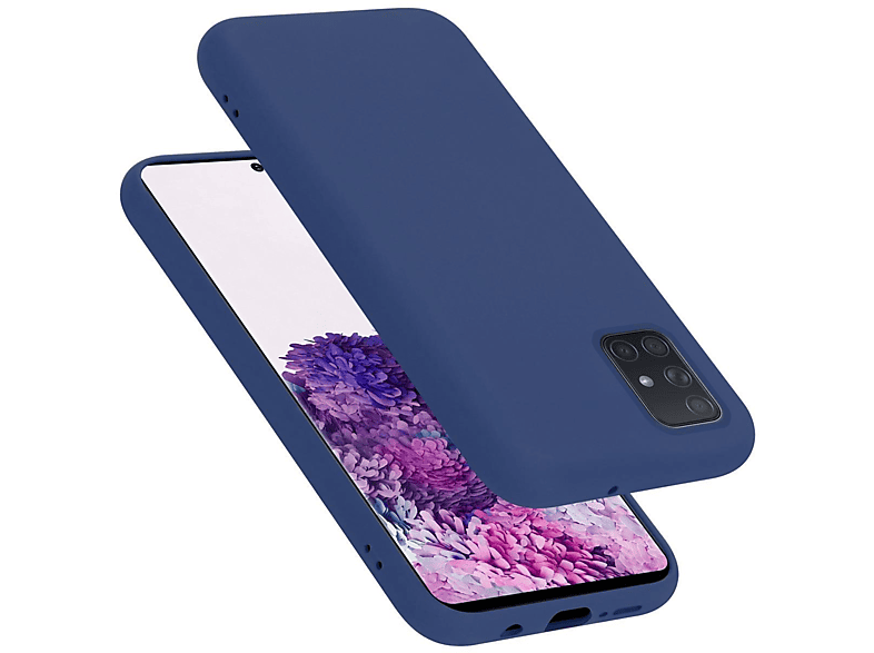 CADORABO Hülle im Liquid Case 5G, Galaxy Style, LIQUID A51 Backcover, Samsung, BLAU Silicone