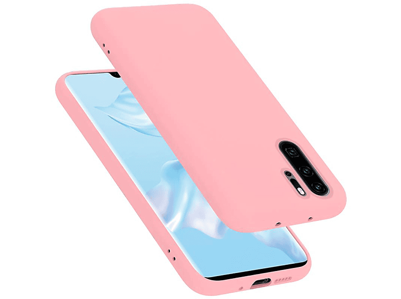 CADORABO Hülle im Huawei, Silicone Liquid Backcover, PRO, P30 LIQUID Case PINK Style