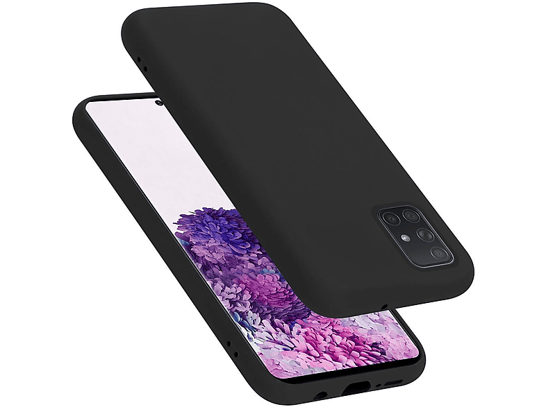 CADORABO Hülle im 5G, Style, A51 SCHWARZ Samsung, Liquid Case LIQUID Silicone Galaxy Backcover