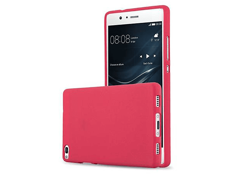 CADORABO TPU Frosted Schutzhülle, ROT Backcover, Huawei, P8, FROST