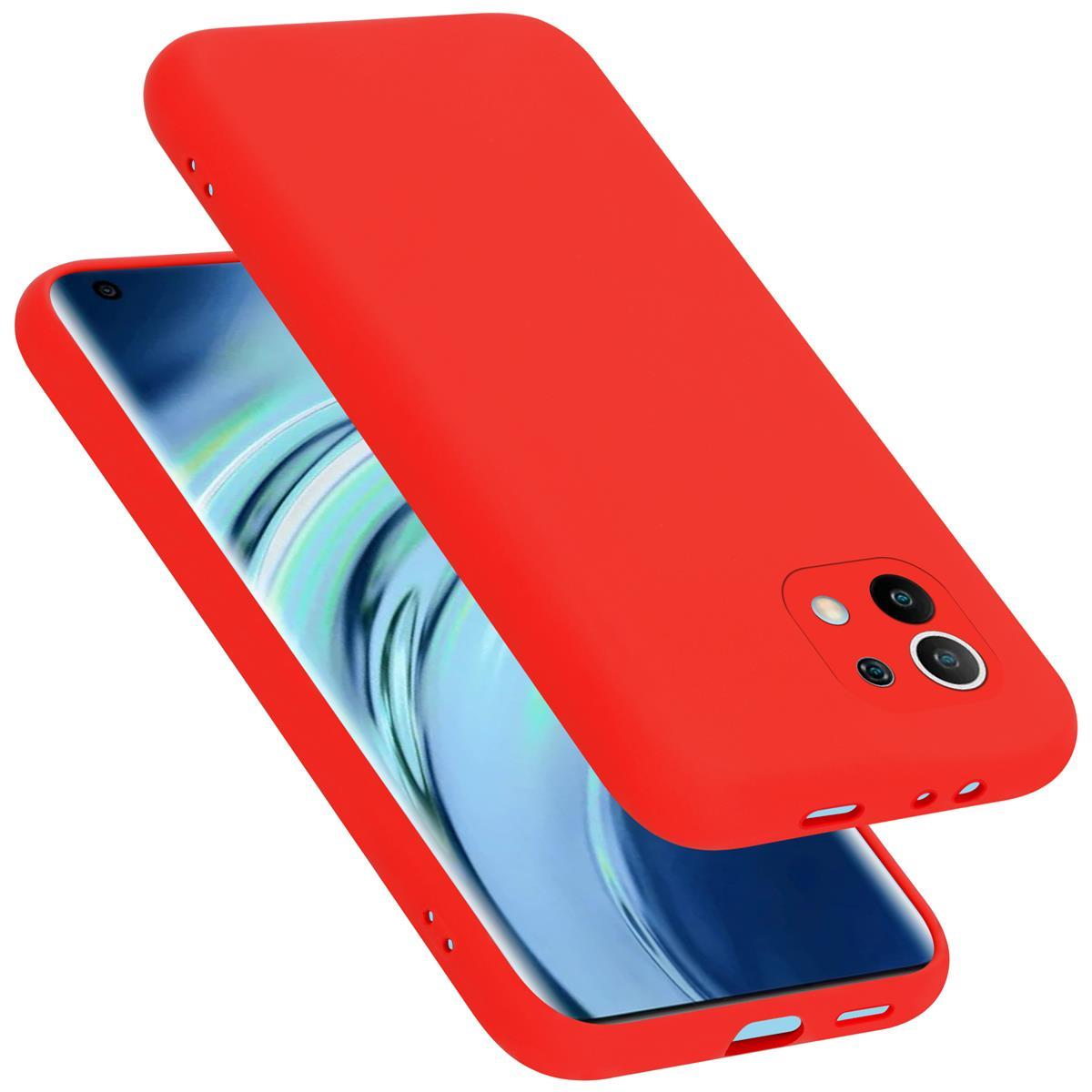 CADORABO Hülle im Liquid Silicone Backcover, Mi 11 5G, ROT Xiaomi, LIQUID Case Style