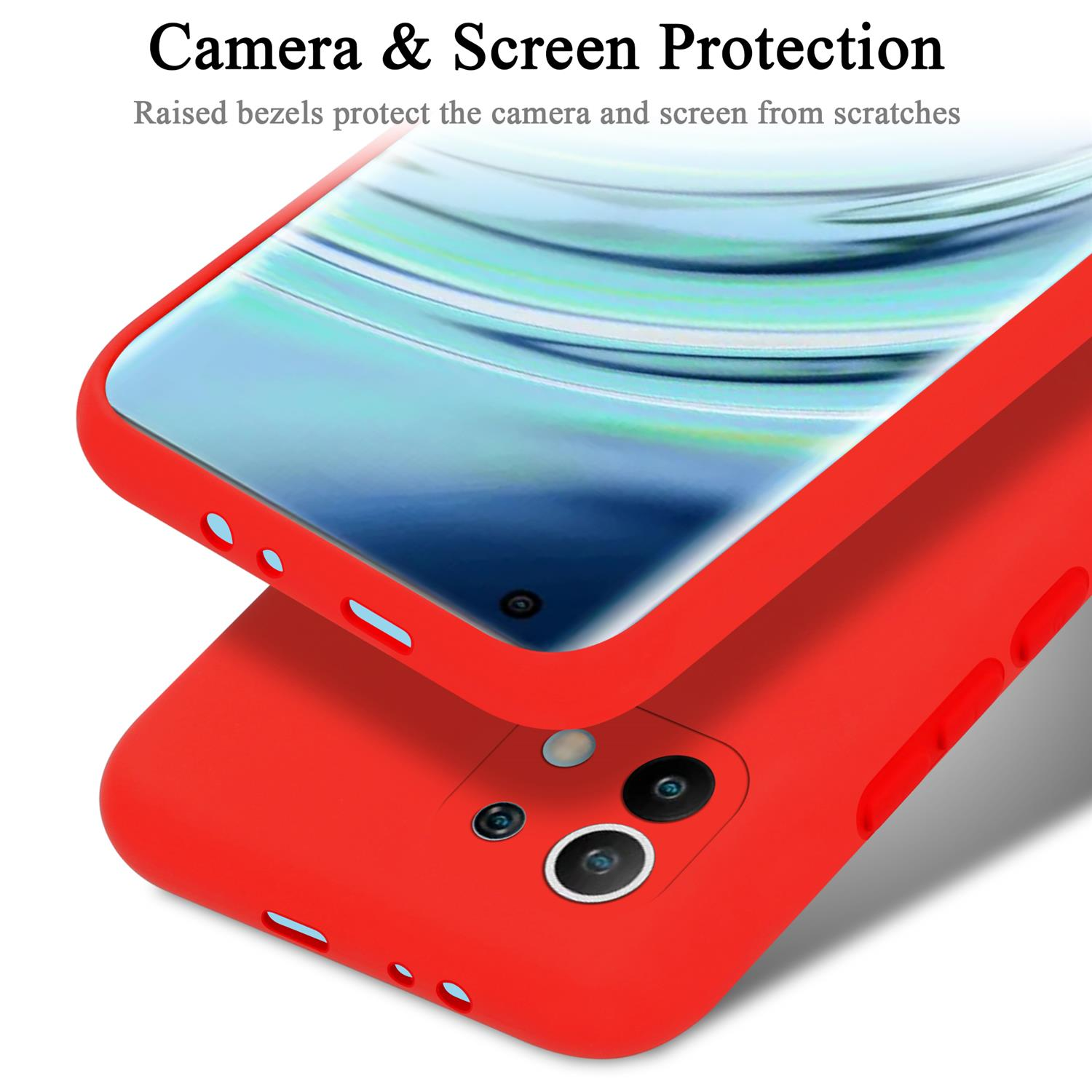 11 Backcover, ROT Liquid Silicone LIQUID Case Hülle CADORABO Style, im Xiaomi, 5G, Mi
