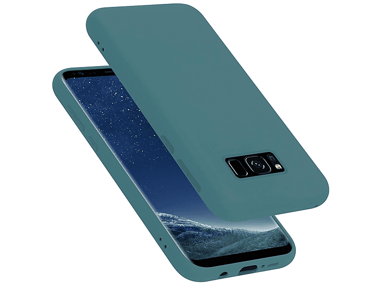 CADORABO Hülle im Liquid Silicone Case Style, Backcover, Samsung, Galaxy S8 PLUS, LIQUID GRÜN