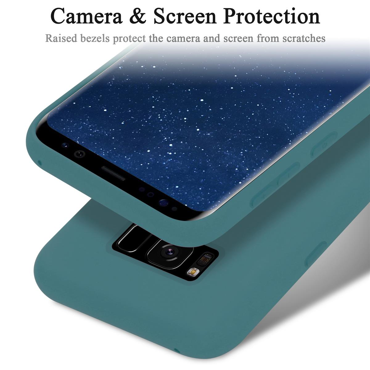 GRÜN CADORABO Galaxy LIQUID Silicone Style, Backcover, S8 PLUS, Samsung, Liquid im Hülle Case