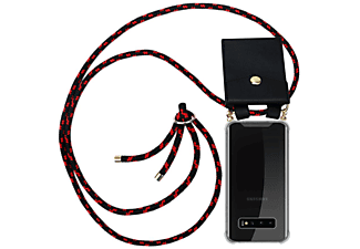 carcasa de móvil  - Funda flexible para móvil - Carcasa de TPU Silicona ultrafina CADORABO, Samsung, Galaxy S10 PLUS, negro rojo