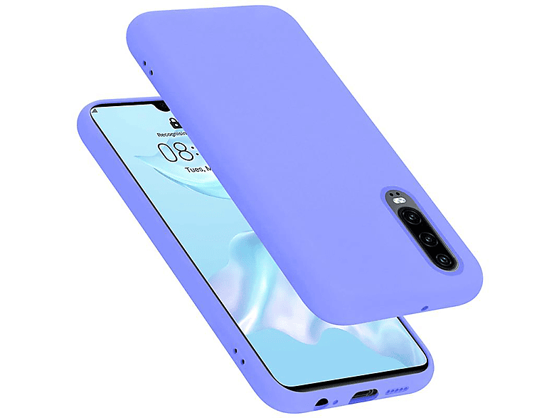 CADORABO Hülle im Liquid Silicone Case Style, Backcover, Huawei, P30, LIQUID HELL LILA