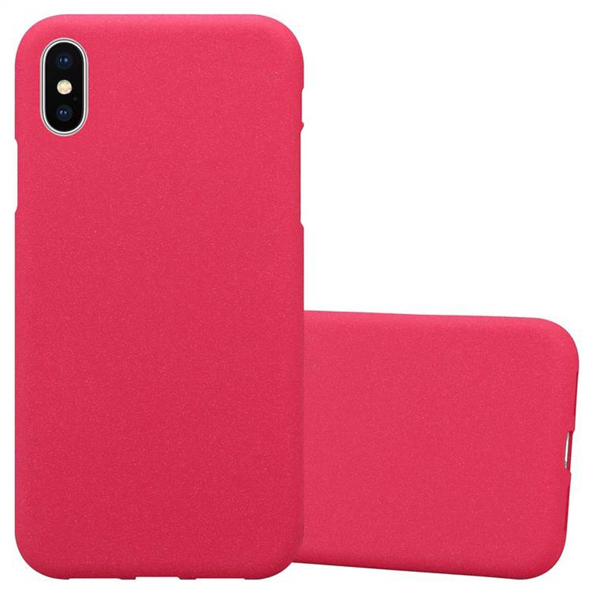 CADORABO TPU Frosted Schutzhülle, FROST Apple, MAX, iPhone XS ROT Backcover