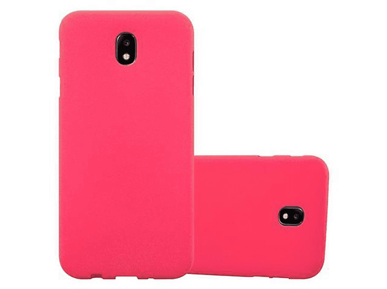 2017, Samsung, CADORABO Galaxy Frosted J5 Backcover, ROT TPU Schutzhülle, FROST