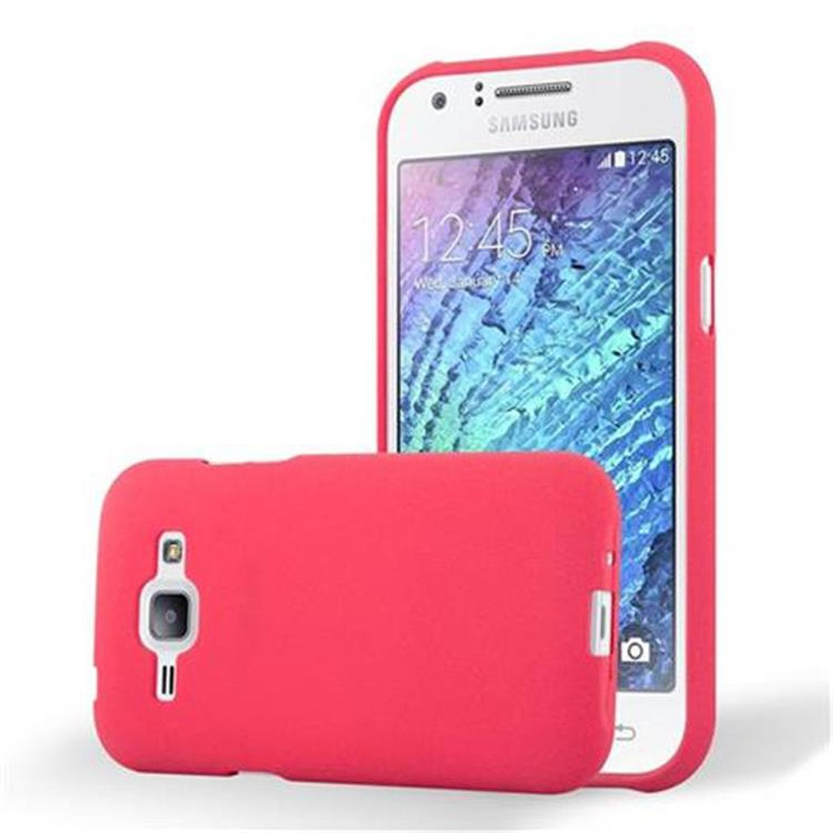 Galaxy TPU FROST Backcover, Frosted J1 2015, Samsung, Schutzhülle, CADORABO ROT