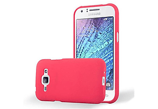 carcasa de móvil Funda flexible para móvil - Carcasa de TPU Silicona ultrafina;CADORABO, Samsung, Galaxy J1 2015, frost rojo