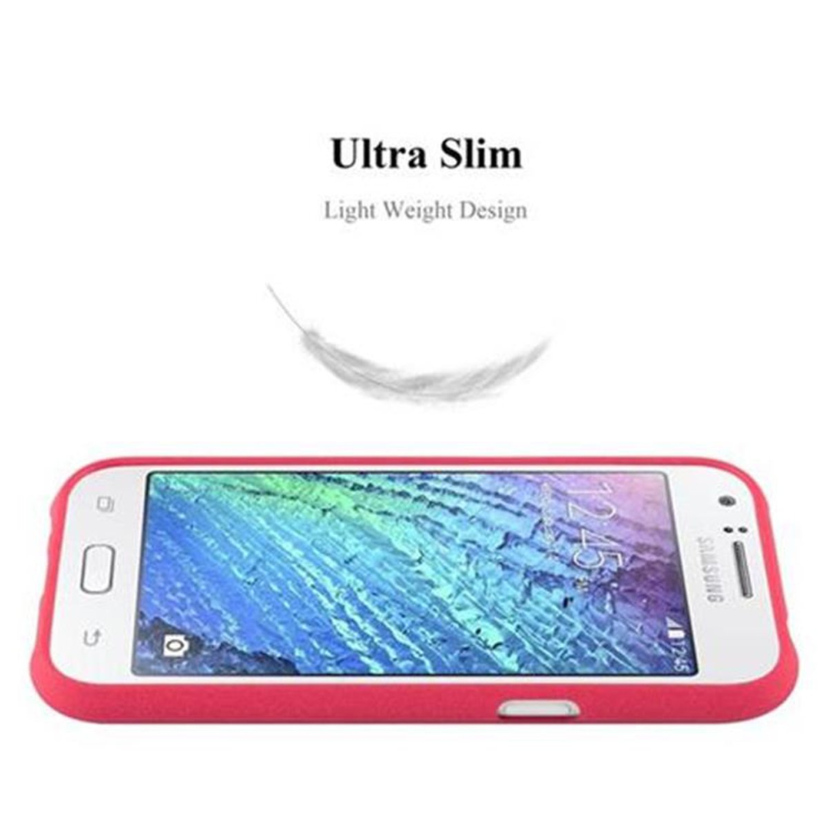 Galaxy TPU FROST Backcover, Frosted J1 2015, Samsung, Schutzhülle, CADORABO ROT