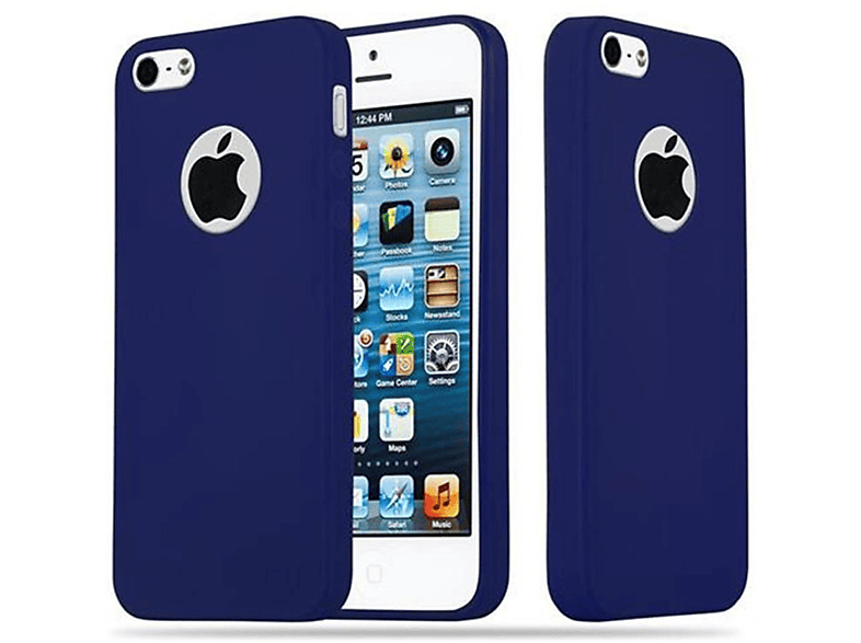 CADORABO Hülle im TPU Candy iPhone Apple, DUNKEL / Style, CANDY Backcover, 5 BLAU / 5S SE 2016