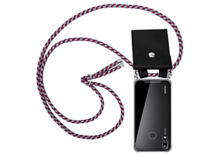 carcasa de móvil  - Funda flexible para móvil - Carcasa de TPU Silicona ultrafina CADORABO, Huawei, P20 LITE, rojo blanco