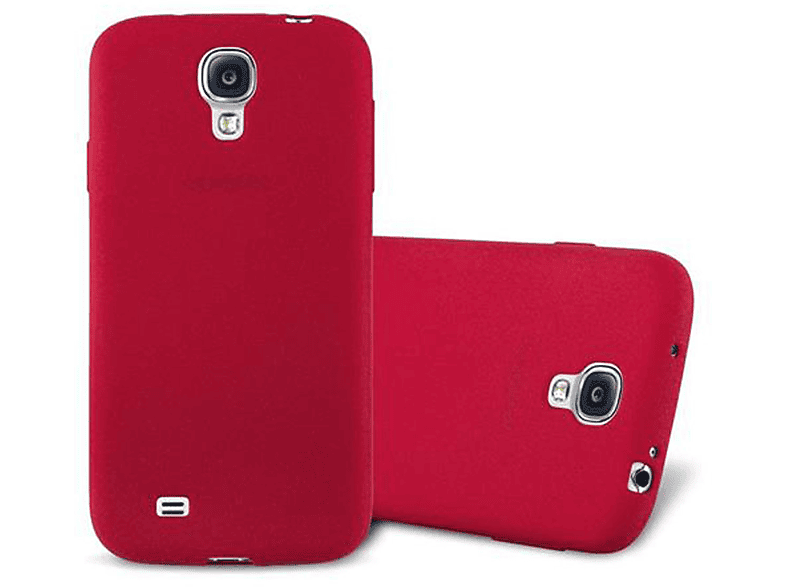 CADORABO TPU FROST Schutzhülle, Frosted Samsung, Galaxy Backcover, S4, ROT