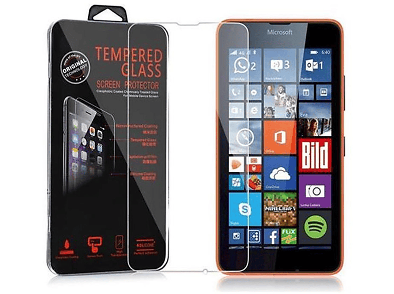 CADORABO Schutzglas Tempered Glas Schutzfolie(für Nokia Lumia 640)