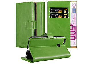 CADORABO Luxury Book Stlye Cover, Bookcover, Huawei, Y6 PRO 2017, GRAS GRÜN