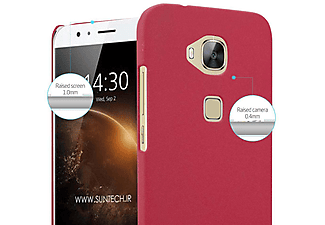 carcasa de móvil  - Funda rígida para móvil de plástico duro – Carcasa Hard Cover protección CADORABO, Huawei, G7 PLUS / G8 / GX8, frosty rojo