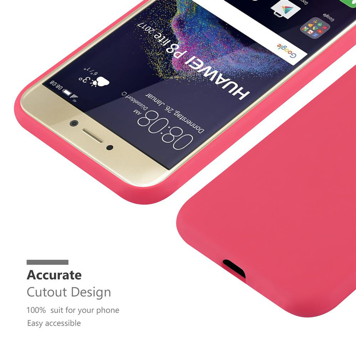 CADORABO Hülle im TPU P8 Huawei, Candy LITE ROT Style, Backcover, CANDY P9 2017 / LITE 2017