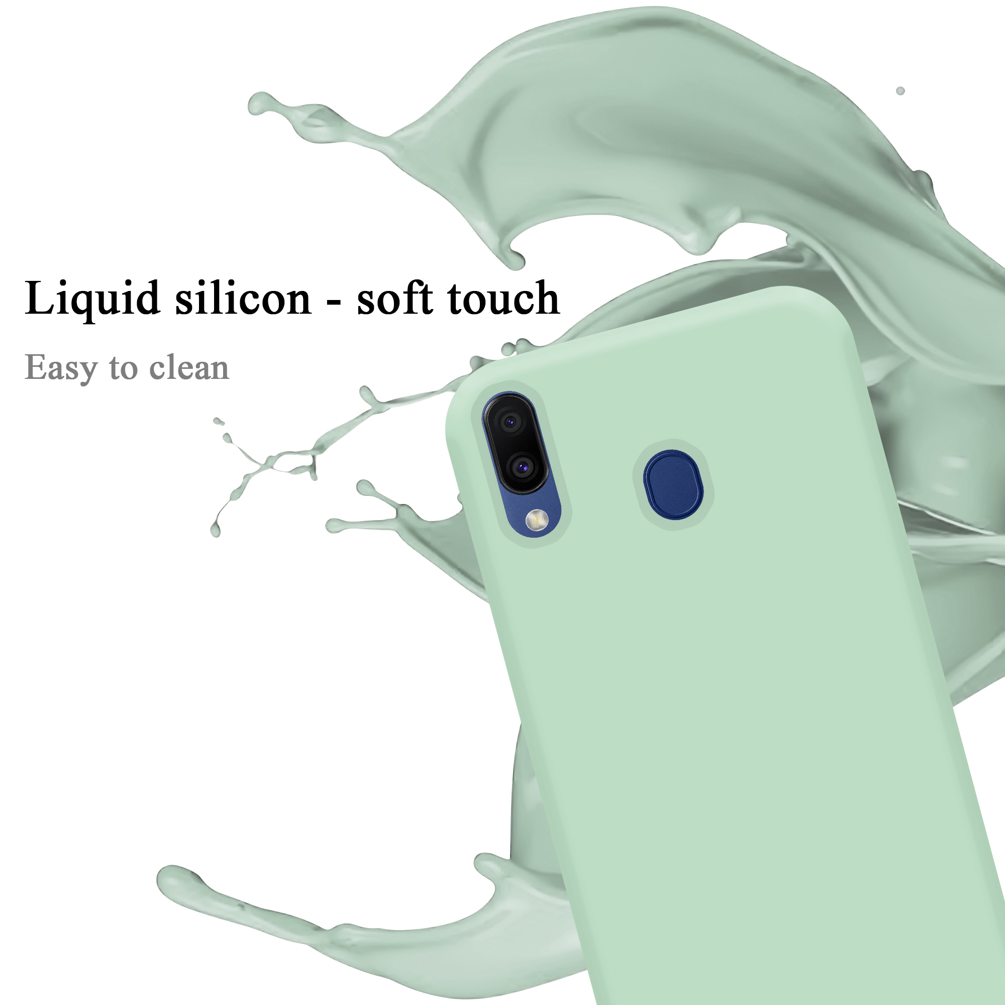 Liquid Style, Galaxy Backcover, Hülle im HELL LIQUID Silicone Case Samsung, GRÜN M20, CADORABO