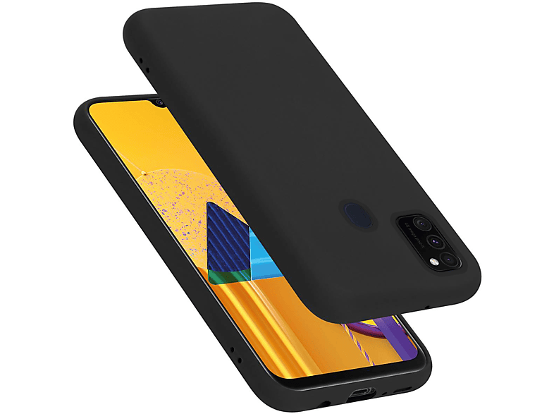 CADORABO Hülle im Liquid Silicone Case Style, Backcover, Samsung, Galaxy M21 / M30s, LIQUID SCHWARZ