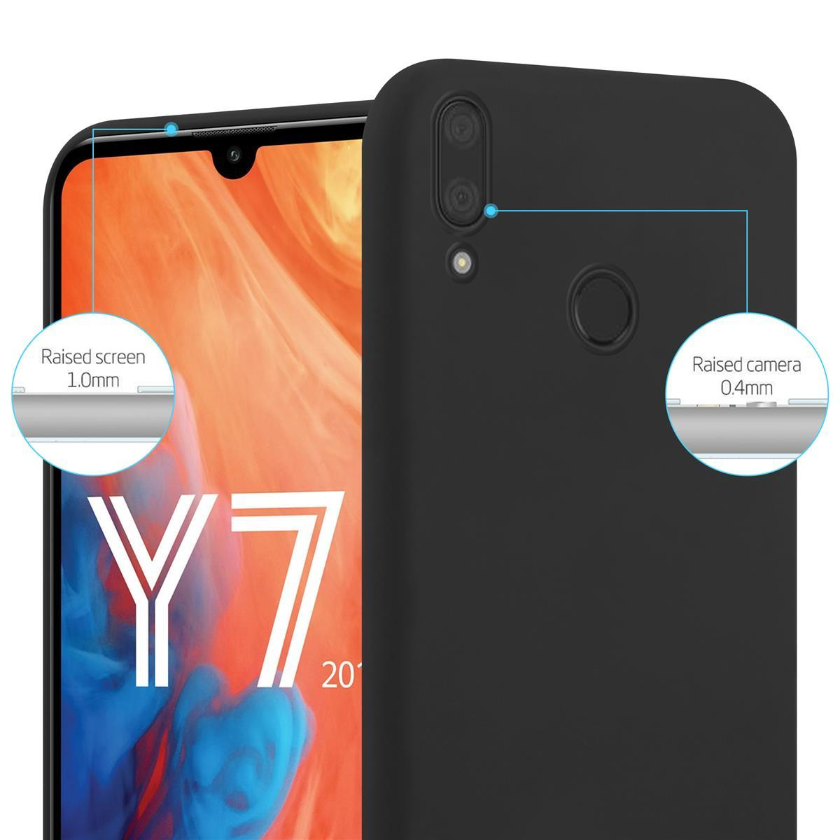 Backcover, CADORABO Y7 PRIME 2019, Style, / Y7 Candy 2019 CANDY TPU Huawei, SCHWARZ im Hülle