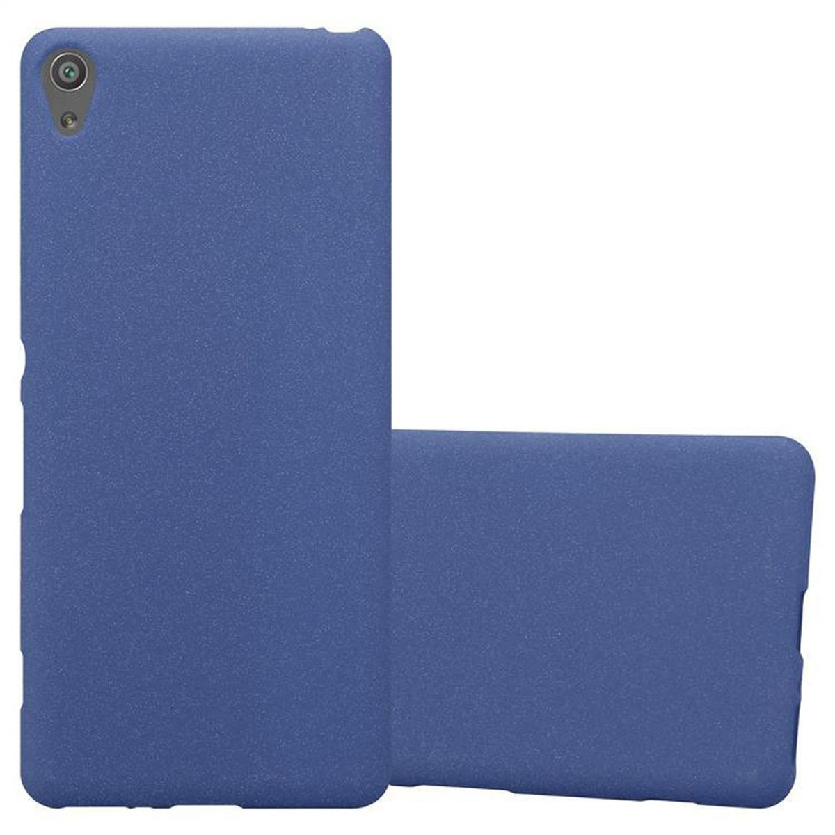 CADORABO TPU Frosted DUNKEL Schutzhülle, FROST Sony, XA, BLAU Backcover, Xperia