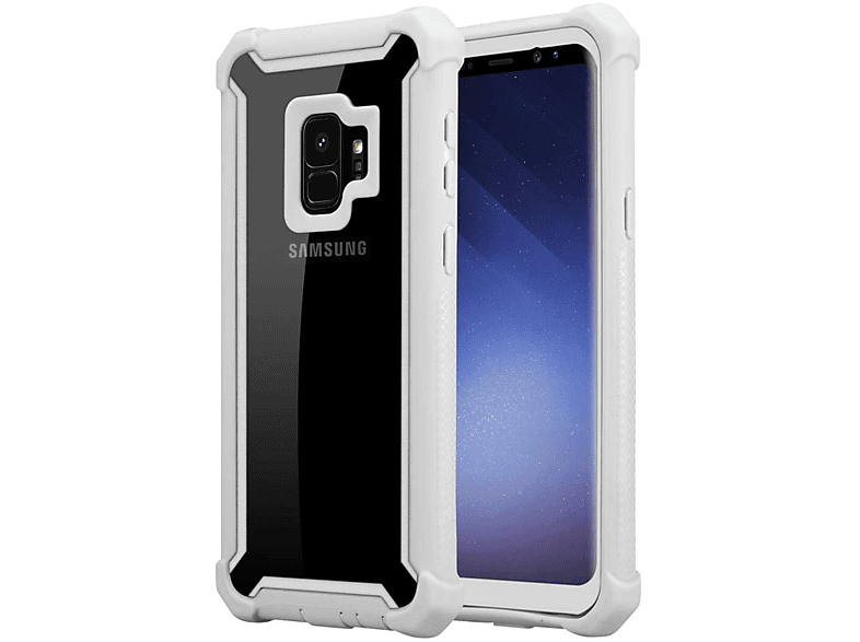 Backcover, 2-in-1 BIRKEN S9, Samsung, Galaxy Hülle Hybrid GRAU Schutz, CADORABO