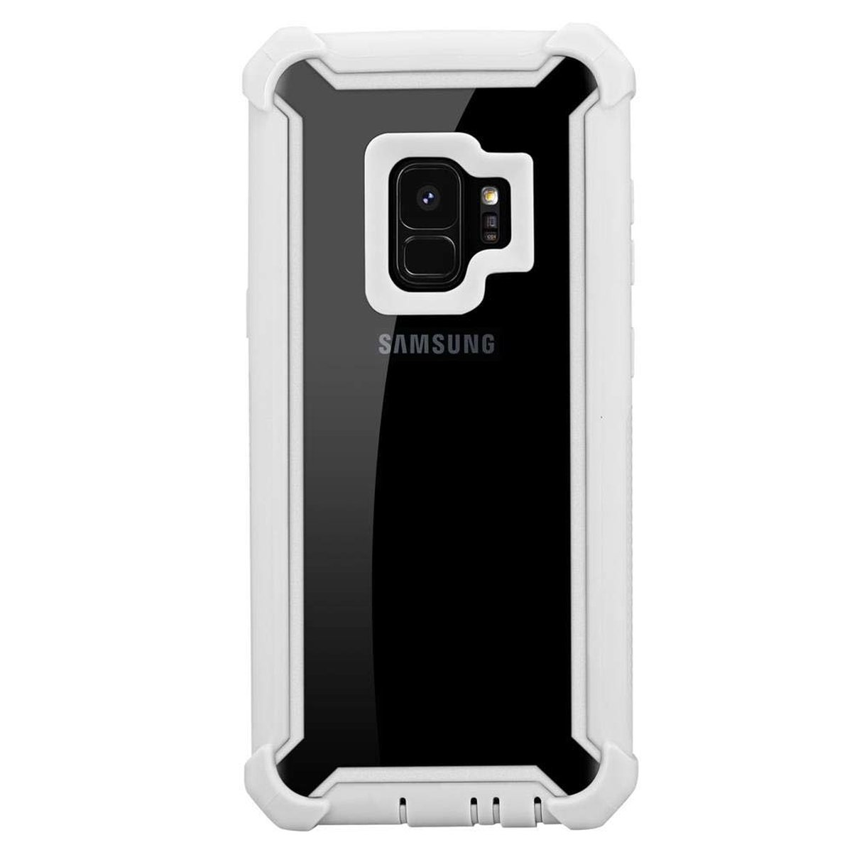 CADORABO Hybrid Hülle 2-in-1 Schutz, Samsung, GRAU S9, Galaxy Backcover, BIRKEN