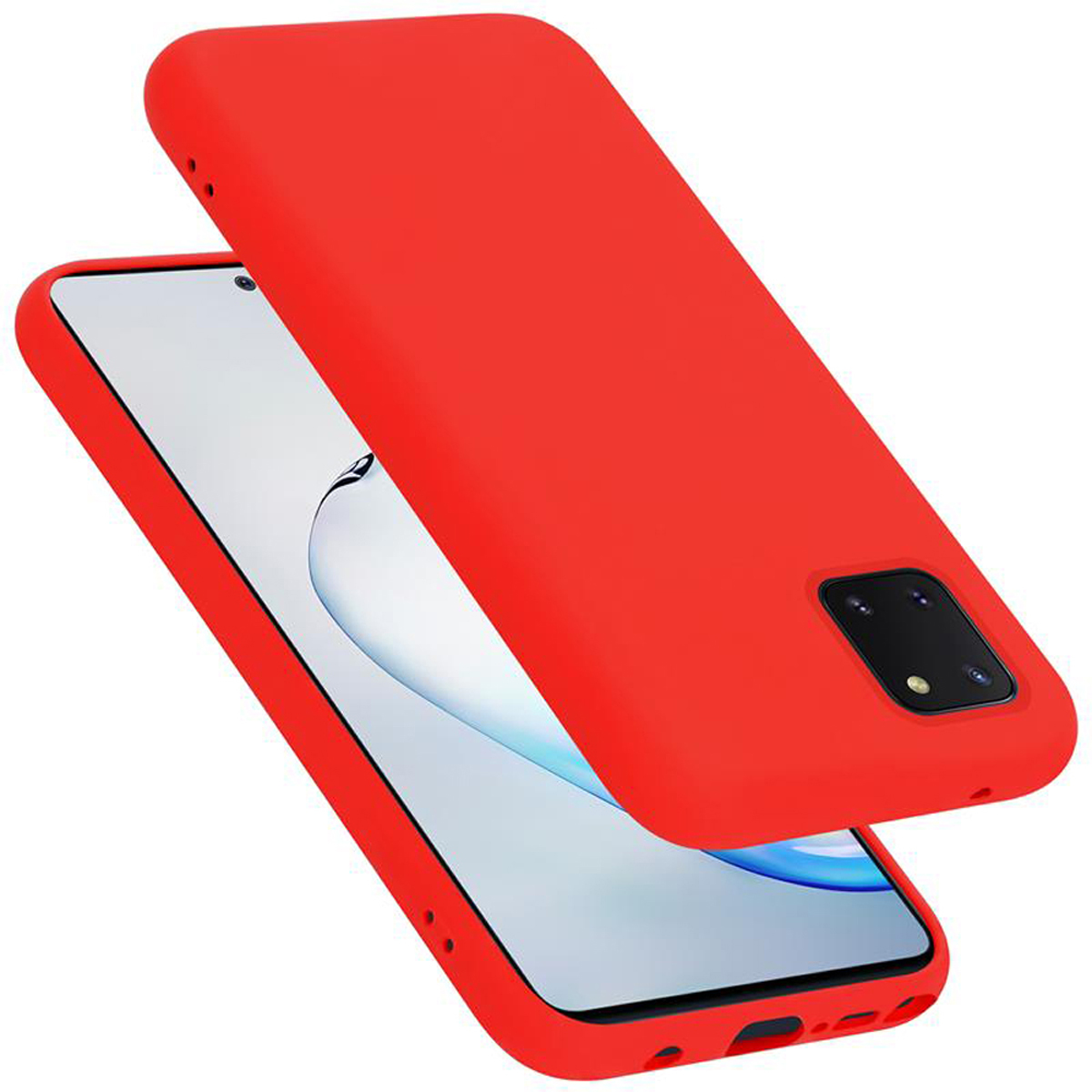 CADORABO Hülle im / M60s, Backcover, Liquid LIQUID LITE ROT Case A81 Samsung, NOTE Silicone / Galaxy Style, 10