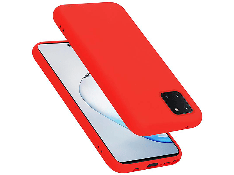 Samsung, CADORABO Case A81 Liquid Galaxy 10 Hülle LITE Style, Silicone ROT im / LIQUID / NOTE M60s, Backcover,