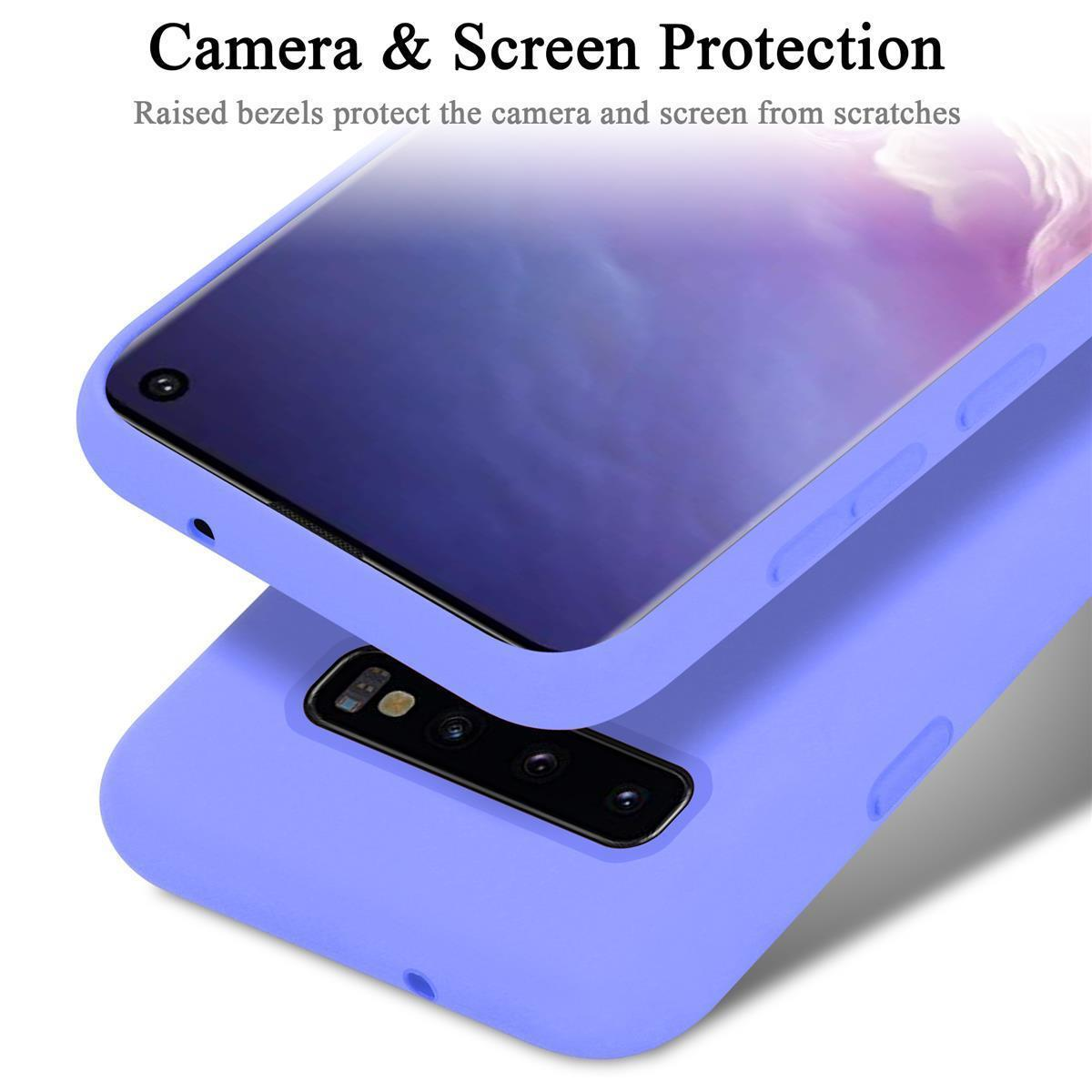 Galaxy HELL Case S10 im Samsung, CADORABO LIQUID PLUS, Liquid Silicone Hülle Backcover, Style, LILA