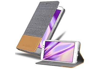 carcasa de móvil  - Funda libro para Móvil - Carcasa protección resistente de estilo libro CADORABO, Xiaomi, RedMi Note 4, gris claro 80